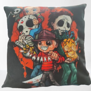 Almohada de personajes de terror, Freddy Krueger, Michael Myers, Jason, Chucky