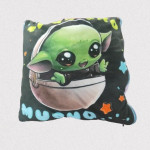 Almohada con cobija de Grogu, baby yoda, Star wars, The Mandalorian