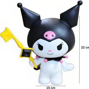 Figura Kuromi 22 cm con Aroma, Muñeca de Decoración Gigante Sanrio