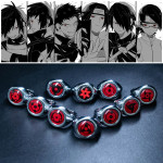 Anillo de cosplay de anime Naruto, estilo Syaringan de la familia Uchiha, accesorios de cosplay