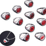 Anillo de cosplay de anime Naruto, estilo Syaringan de la familia Uchiha, accesorios de cosplay