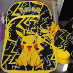 Bulto de Pikachu con cartuchera, bolso, Pokémon