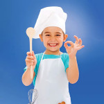 Delantal chef para niños con gorro, profesiones, disfraz, cocinero, cocinera, halloween