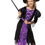 Disfraz de bruja para niña, vestido de bruja de Halloween para niños