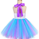 Faldas de tutú de sirena para niñas pequeñas, vestido de fiesta de cumpleaños, disfraz de sirena con diadema