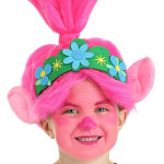 Disfraz de Troll de amapola para niñas pequeñas