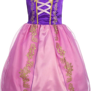 Disfraz, vestido Rapunzel, princesas cuentos niña