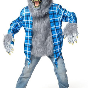 Disfraz de hombre lobo de Halloween para niños con máscara, cuentos
