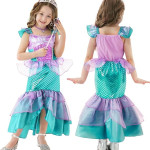 Disfraz de sirena para niñas, vestido de sirena para Halloween, cumpleaños, princesa, sirenita