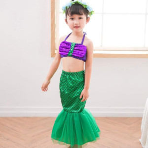 Disfraz vestido de princesa sirena para niñas pequeñas, halloween, cumpleaños