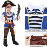 Disfraz de pirata para niños, disfraz de juego de rol, disfraz de Halloween