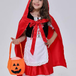 Disfraz de Caperucita Roja para niñas, disfraz de Halloween, Viyorshop