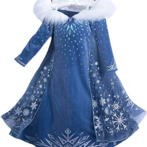 Vestido de Elsa de Frozen Navideño Disfraz Navidad