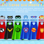 Capas super Héroes niños, con antifaz y pulsera, Batman, capitan America, Flash, spiderman, Hulk, superman, Mujer Maravilla