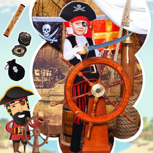 Disfraz de pirata con sombrero pirata niño