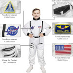 Disfraz de astronauta para niños, traje espacial para Halloween, profesiones