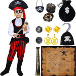 Disfraz de pirata con sombrero pirata niño