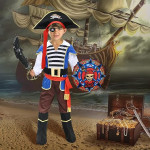 Disfraz de pirata para niños, disfraz de juego de rol, disfraz de Halloween