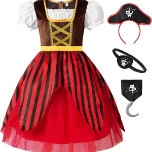 Disfraz de pirata para niñas ReliBeauty, piratas, bucanera, cuentos