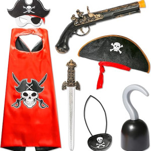 Disfraz de pirata niños, accesorios, halloween, capitán