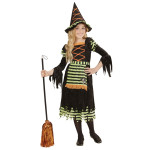Disfraz Bruja Naranja y Verde Infantil Halloween