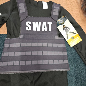 Disfraz de policía SWAT para nilños, profesión, halloween, enterizo