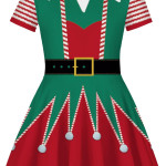 Vestido de duende de licra, para niñas, navidad, disfraz, cuento