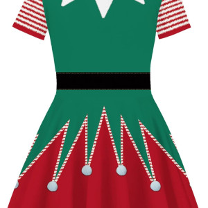 Vestido de duende de licra, para niñas, navidad, disfraz, cuento