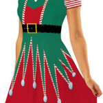 Vestido de duende de licra, para niñas, navidad, disfraz, cuento