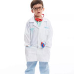 Bata de doctor con estetoscopio para niños, profesiones, disfraz, Halloween