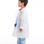 Bata de doctor con estetoscopio para niños, profesiones, disfraz, Halloween