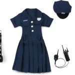 Vestido de policía para niñas, traje, disfraz, profesiones, Halloween