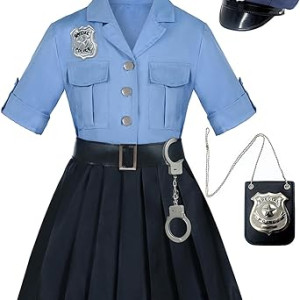Disfraz de policía niña, profesiones, halloween