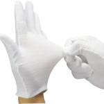 Accesorios guantes blancos algodon