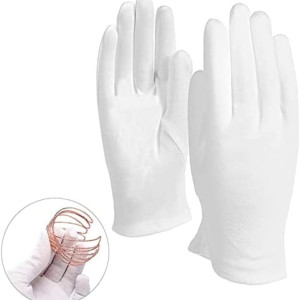 Accesorios guantes blancos algodon