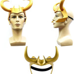 Loki Cosplay Gold Crown Mask Accesorios ajustables Halloween Disfraces Prop para hombres y mujeres