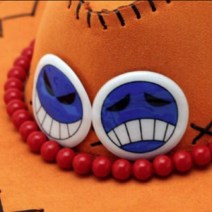 Sombrero de Ace One Piece, vaquero para disfraz Cosplay