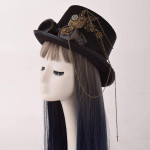 Unisex Gothic Steampunk Top Hats Sombrero Gotico Victoriano Con Gafas Anteojos