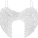 Alas Blancas  y Negras para Disfraz de Ángel de Mujer - Disfraz de Halloween de Alas de Ángel - Accesorios de Disfraz de Ángel