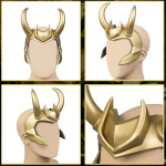 Loki Cosplay Gold Crown Mask Accesorios ajustables Halloween Disfraces Prop para hombres y mujeres