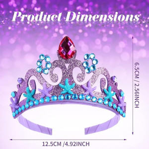 Corona de tiaras de princesa con diadema de cristal para niñas, corona de vestir con diamantes de imitación para niñas, decoración del cabello