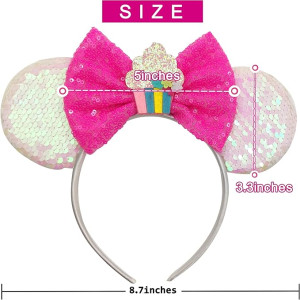 Diadema de orejas de ratón para mujeres y niñas,  mickey  y minnie mouse