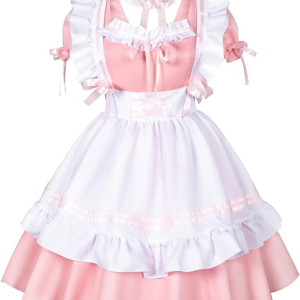 Disfraz de sirvienta francesa de anime, disfraz de Lolita, maid