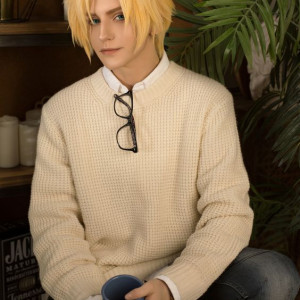 Peluca Ash Lynx, Banana Fish, Sanji One Piece ,accesorios Cosplay, anime