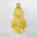 Peluca rubia ondulada de princesa, Princesa Peach de Mario Bross