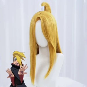 Peluca de cabello sintético para Cosplay Deidara - Naruto