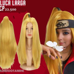 Peluca de cabello sintético para Cosplay Deidara - Naruto