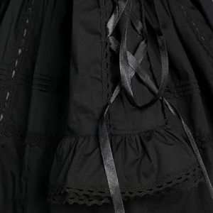 Vestido Lolita negro, gótico, disfraz, cosplay, halloween, adulto