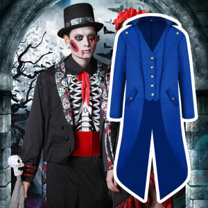 Chaqueta estilo steampunk vintage para hombre, disfraz gótico victoriano de Halloween