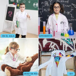 Bata de doctor para niños con estetoscopio, disfraces, profesiones